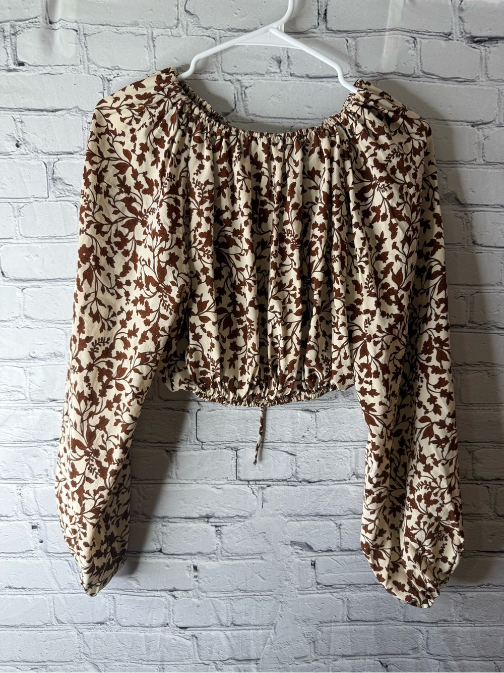 Matteau floral silk crop top size 2